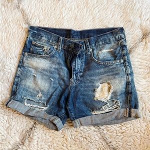 RL denim shorts